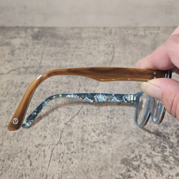 VERA BRADLEY READERS - DARLENE  INK BLUE - (IBE) EYEGLASSES SIZE : 52-17-140 - Picture 2 of 4